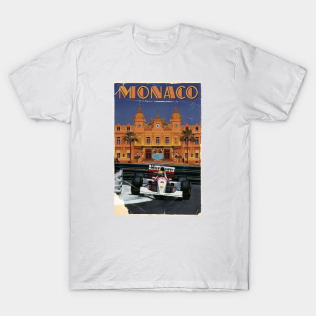 Monaco GP Ayrton Senna T-Shirt by Diego Medellín